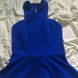 EXPRESS royal blue sleeveless peplum top size S